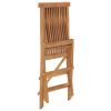 Folding Patio Chairs 4 pcs Solid Teak Wood