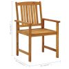 Patio Chairs with Cushions 4 pcs Solid Acacia Wood
