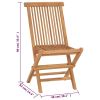 Folding Patio Chairs 4 pcs Solid Teak Wood