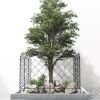 Outsunny Garden Fence, 4 Pack Steel Fence Panels, 11.4' L x 43" H, Rust-Resistant Animal Barrier Decorative Border Flower Edging for Yard, Landscape