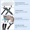 2 Pieces Outdoor Folding Chair Set with Sturdy Frame and Ergonomic Backrest