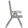 Patio Reclining Chairs with Cushions 8 pcs Gray Acacia Wood