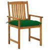 Patio Chairs with Cushions 2 pcs Solid Acacia Wood