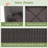 Set of 2 Fade-Resistant Wicker Patio Ottoman