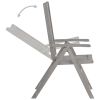 Patio Reclining Chairs with Cushions 8 pcs Gray Acacia Wood