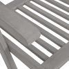 Patio Reclining Chairs with Cushions 8 pcs Gray Acacia Wood
