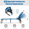 Outdoor Folding Chaise Lounger with Hand Rope and Detachable Pillow