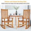 Indoor Outdoor Wooden High Back Rocking Chair