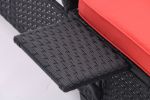 Outdoor Patio Chaise Lounge Chair,Lying in bed with PE Rattan and Steel Frame,PE Wickers