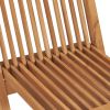Folding Patio Chairs 2 pcs Solid Teak Wood