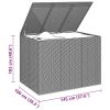 Patio Cushion Box PE Rattan Black