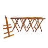Folding Trays with Storage Rack; Snack Table - Set of 4