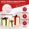 Christmas Lighted Gift Boxes Decorations for Indoor & Outdoor