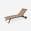 6-Poisition Adjustable Outdoor Chaise Recliner with Wheels