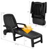 Adjustable Patio Sun Lounger with Weather Resistant Wheels